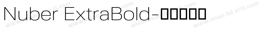 Nuber ExtraBold字体转换
